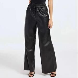 Good American Black Wide-Leg Pants